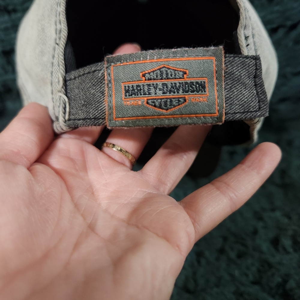 Harley-Davidson Cycles Gray and Orange Hat - Picture 3 of 9
